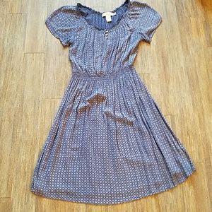 H&M Featherweight Indigo Blue Peasant Dress